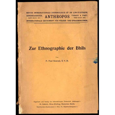 Zur Ethnographie der Bhils