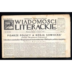 Wiadomości Literackie. Tygodnik. R.10 (1933). Nr 49 (520) (12 listopada 1933)