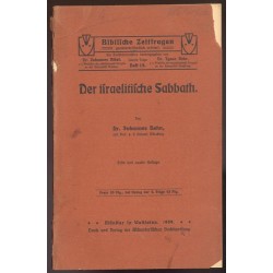 Der israelitische Sabbath