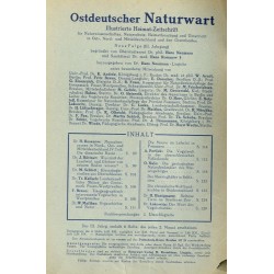Ostdeutscher Naturwart. Illustrierte Heimat-Zeitschrift für Naturwissenschaften, Naturschutz, Heimatforschung und Unterricht in
