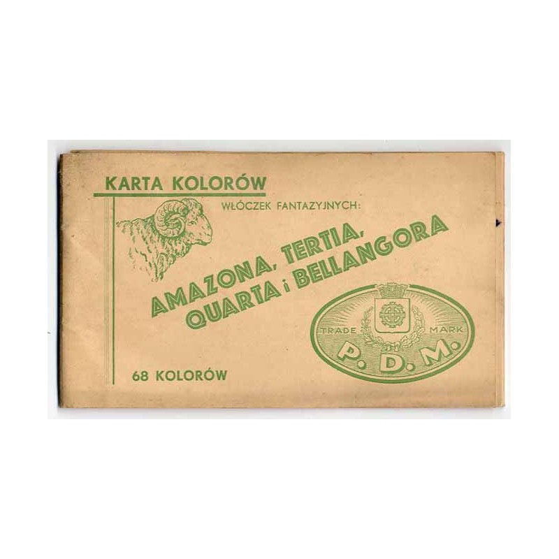 Karta kolorów. Włóczek fantazyjnych: Amazona, Tertia, Quarta i Bellangora. 68 kolorów