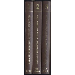 Katalog rękopisów Muzeum Literatury im. Adama Mickiewicza w Warszawie. T.1-3 w 3 vol