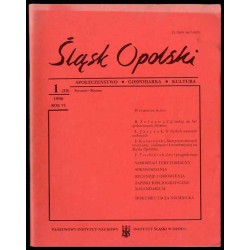 Śląsk Opolski. Społeczeństwo, gospodarka, kultura. R.6 (1996). Nr 1 (20) (Styczeń-Marzec 1996)