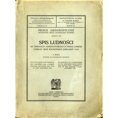 Spis ludności na terenach administrowanych przez Zarząd Cywilny Ziem Wschodnich (grudzień 1919)  Statistique nationale des prov