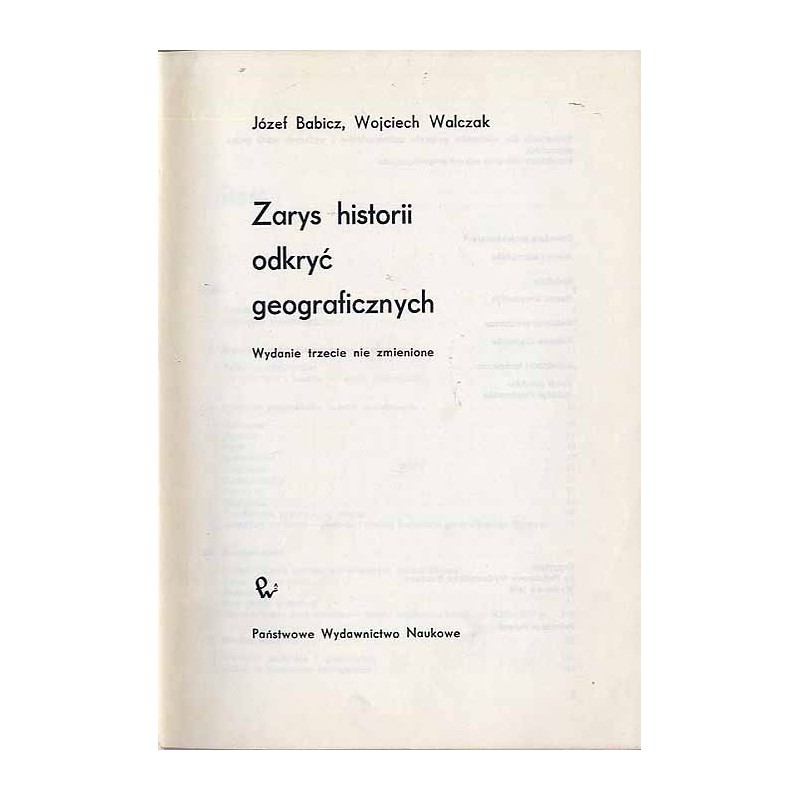 Zarys historii odkryć geograficznych