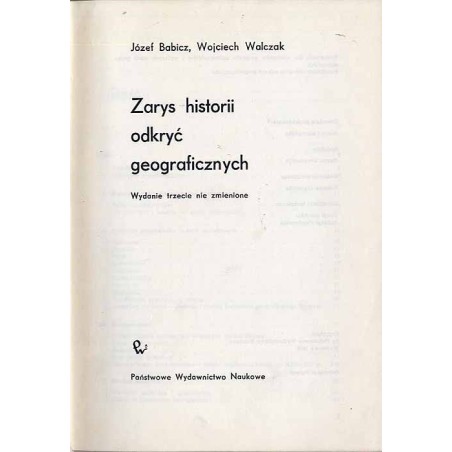 Zarys historii odkryć geograficznych