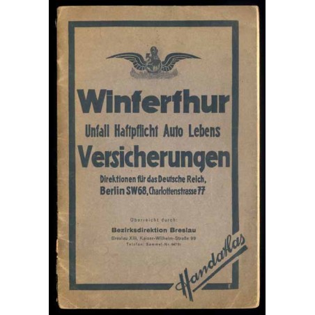 Winterthur. Unfall Haftpflicht Auto Lebens Versicherungen. Handatlas