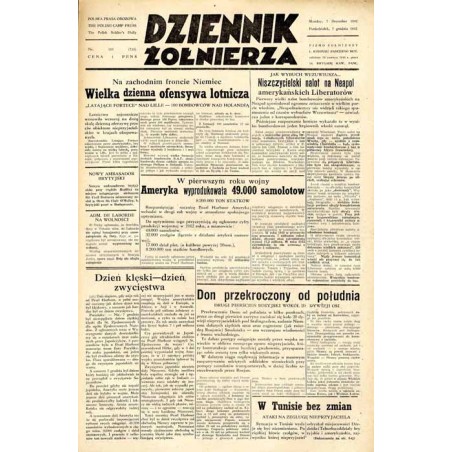 Dziennik Żołnierza. [...] Pismo żołnierzy I. Korpusu Panc.-Motorowego. R.3 (1942). Nr 183 (716) (7 grudnia 1942)