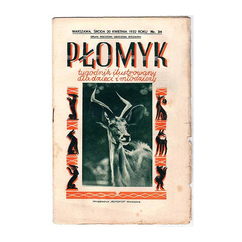 Płomyk. Tygodnik ilustrowany dla dzieci i młodzieży. R.16 (1932). Nr 34 (20 kwietnia 1932)