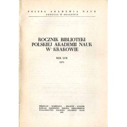 Rocznik Biblioteki Polskiej Akademii Nauk w Krakowie. R.17 (1971)