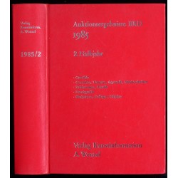 Auktionsergebnisse BRD 1985. 2. Halbjahr. Gemälde, Gouachen, Tempera, Aquarelle, Mischtechniken, Zeichnungen, Pastelle, Druckgra
