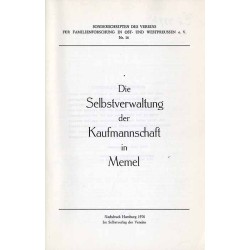 Die Selbstverwaltung der Kaufmannschaft in Memel
