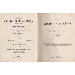 Allgemeine Baukonstruktionslehre mit besonderer Beziehung auf das Hochbauwesen. 3t. w 3 woluminach