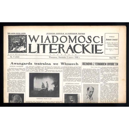 Wiadomości Literackie. Tygodnik. R.7 (1930). Nr 9 (322) (2 marca 1930)