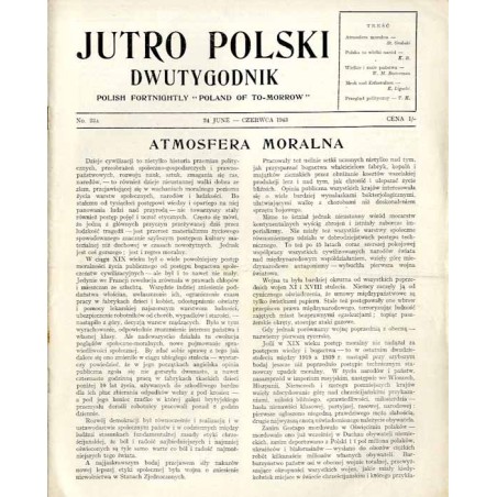Jutro Polski. Dwutygodnik. [R.2] (1943). Nr 23A (24 czerwca 1943)