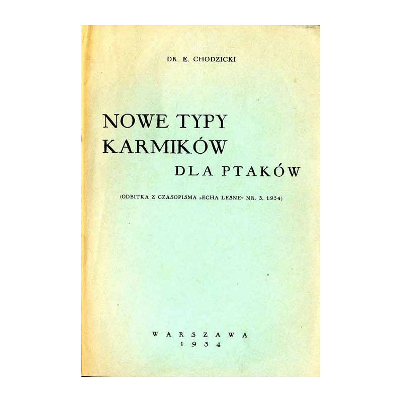 Nowe typy karmików dla ptaków