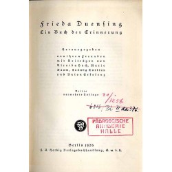 Frieda Duensing. Ein Buch der Erinnerung