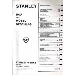 Stanley Bau- und Möbel-Beschlag. Katalog D 32
