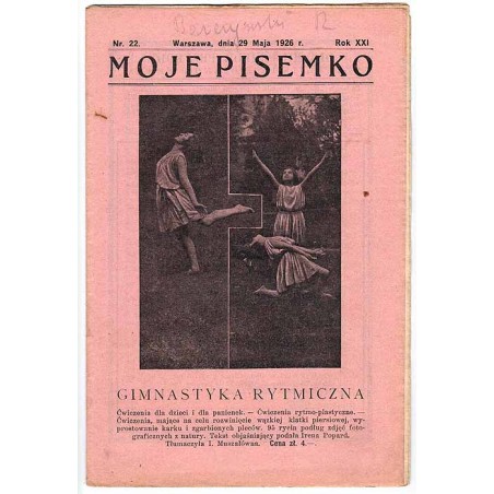 Moje Pisemko. R.21 (1926). Nr 22 (29 maja 1926)