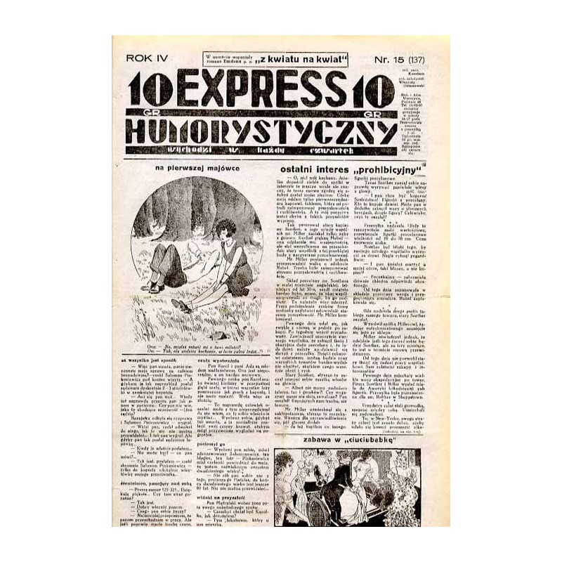 Express Humorystyczny. R.4 (1933). Nr 15 (137) / Marian Dąbrowski (Emden): Krew na chryzantemach. Romans Z kwiatu na kwiat. Rom