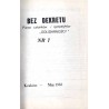 Bez Dekretu. Pismo członków i sympatyków "Solidarności". 1985. Nr 7 (Maj 1985)