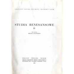 Studia renesansowe. T.4