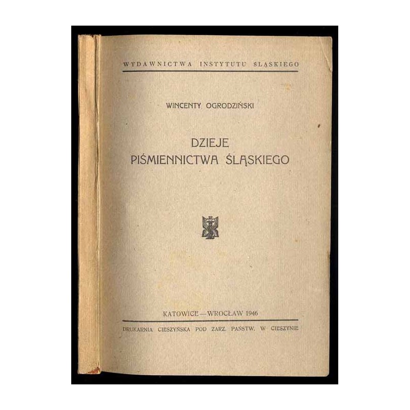 Dzieje piśmiennictwa śląskiego. T.1