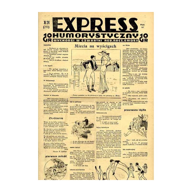 Express Humorystyczny. R.6 (1935). Nr 24 (250) / Marian Dąbrowski (Emden): Złoty za godzinę. Powieść