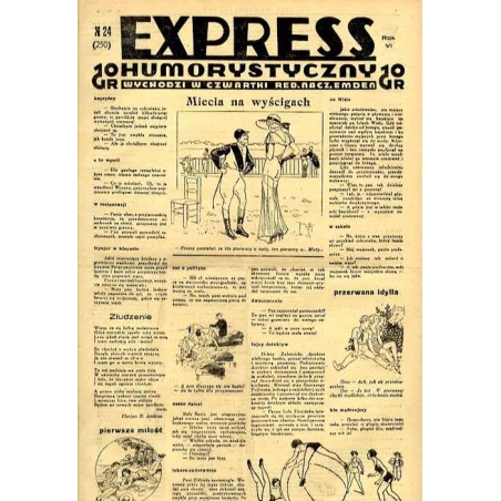 Express Humorystyczny. R.6 (1935). Nr 24 (250) / Marian Dąbrowski (Emden): Złoty za godzinę. Powieść