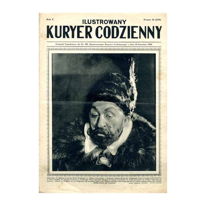 Ilustrowany Kurier Codzienny. Bezpłatny dodatek tygodniowy "Ilustrowanego Kuriera Codziennego" do nr 109. R.5 (1929). Nr 16 (219