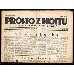 Prosto z Mostu. Tygodnik literacko-artystyczny. R.2 (1936). Nr 40 (94) (13 września 1936)