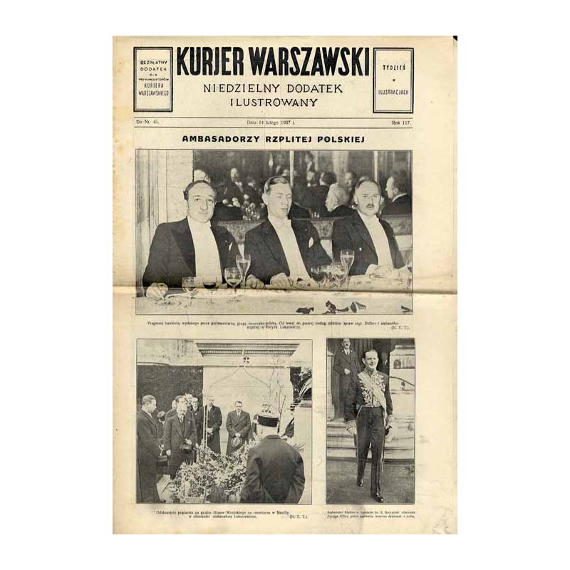 Kurjer Warszawski. Niedzielny dodatek ilustrowany. R.117 (1937). Nr 45 (14 lutego 1937)