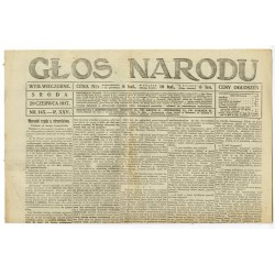 Głos Narodu. R.25 (1917). Nr 145 (20 czerwca 1917). Wydanie wieczorne