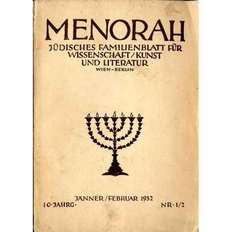 Menorah. Jüdisches Familienblatt für Wissenschaft, Kunst und Literatur. R.10 (1932). Nr 1/2 (Jänner/Februar 1932) / synagogi dre