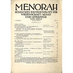 Menorah. Jüdisches Familienblatt für Wissenschaft, Kunst und Literatur. R.10 (1932). Nr 1/2 (Jänner/Februar 1932) / synagogi dre