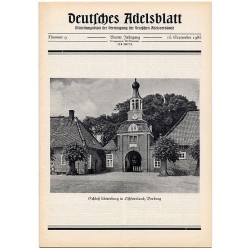 Deutsches Adelsblatt. 4. Jahrgang (1965). Nr 9 (15 IX 1965) [Schloß Lütetsburg in Ostfrisland, Vorburg]