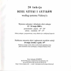 Dom Aukcyjny Rempexlibris 20 Aukcja dzieł sztuki i antyków według systemu Vickrey'a
