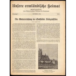 Unsere Ermländische Heimat. Mitteilungsblatt des Historischen Vereins für Ermland. 7. Jahrgang (1961). Nr. 1 2 3 4 (komplet)