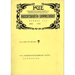Ansichtskarten-Sammlerbrief. 1990. Nr 142 (März 1990). PUE Philokaristen-Union Europas E.V