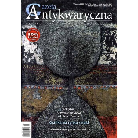 Gazeta Antykwaryczna. Rynek sztuki dawnej i współczesnej. (2002). Nr 9 (78) (wrzesień 2002)
