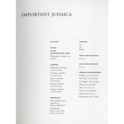 Important Judaica. Sotheby's Tel Aviv, Wednesday, 25 October 2000