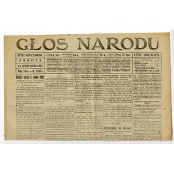 Głos Narodu. R.25 (1917). Nr 218 (15 września 1917). Wydanie wieczorne