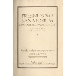 Priessnitzovo Sanatorium Gräfenberk-Frývaldov Č.S.R