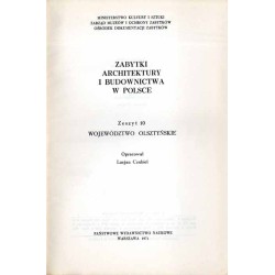 Zabytki architektury i budownictwa w Polsce. Z.10: Województwo olsztyńskie