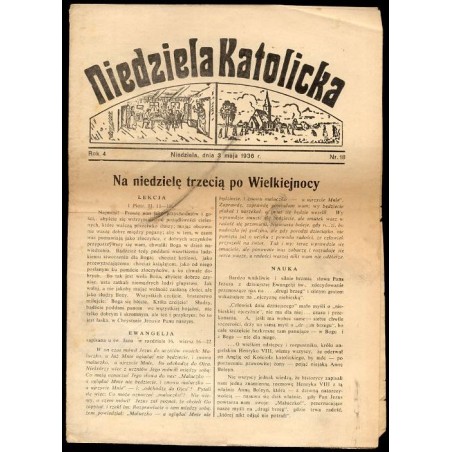 Niedziela Katolicka. R.4 (3 V 1936) nr 18