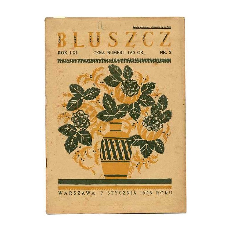 Bluszcz. Społeczno-literacki ilustrowany tygodnik kobiecy. R.61 (1928). Nr 2 (7 stycznia 1928)