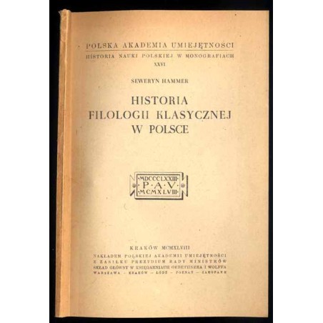 Historia filologii klasycznej w Polsce
