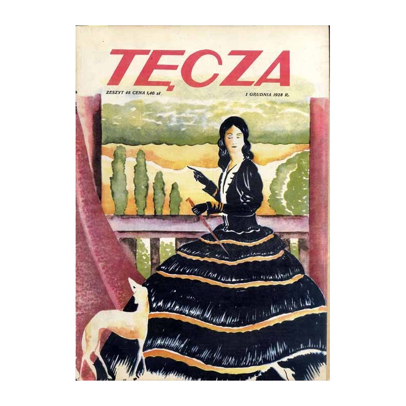 Tęcza. Ilustrowane pismo tygodniowe. R. 2 (1928). Z. 48 (1 grudnia 1928) / Stanisław Turewicz okładka art déco / Lwów 1918 Czesł