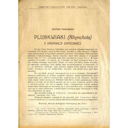 Pluskwiaki (Rhynchota) z Ordynacji Zamojskiej