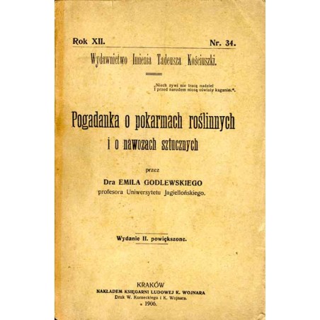 Pogadanka o pokarmach roślinnych i nawozach sztucznych